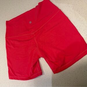 lululemon athletica Red High-Rise Athletic Shorts